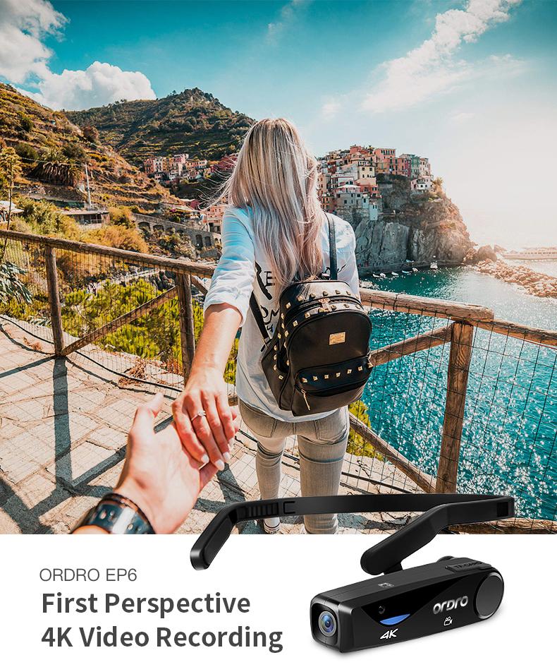 Camera mini ngoài trời thể thao 4K đầu camera gắn camera hành động có thể đeo được quay video chống lắc