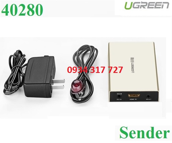 Bộ kéo dài HDMI sang Lan 120m Ugreen có chức năng thông Lan 40280-40283 hàng chính hãng