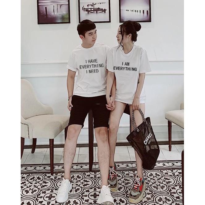 Áo thun cặp đôi chữ kiểu đep