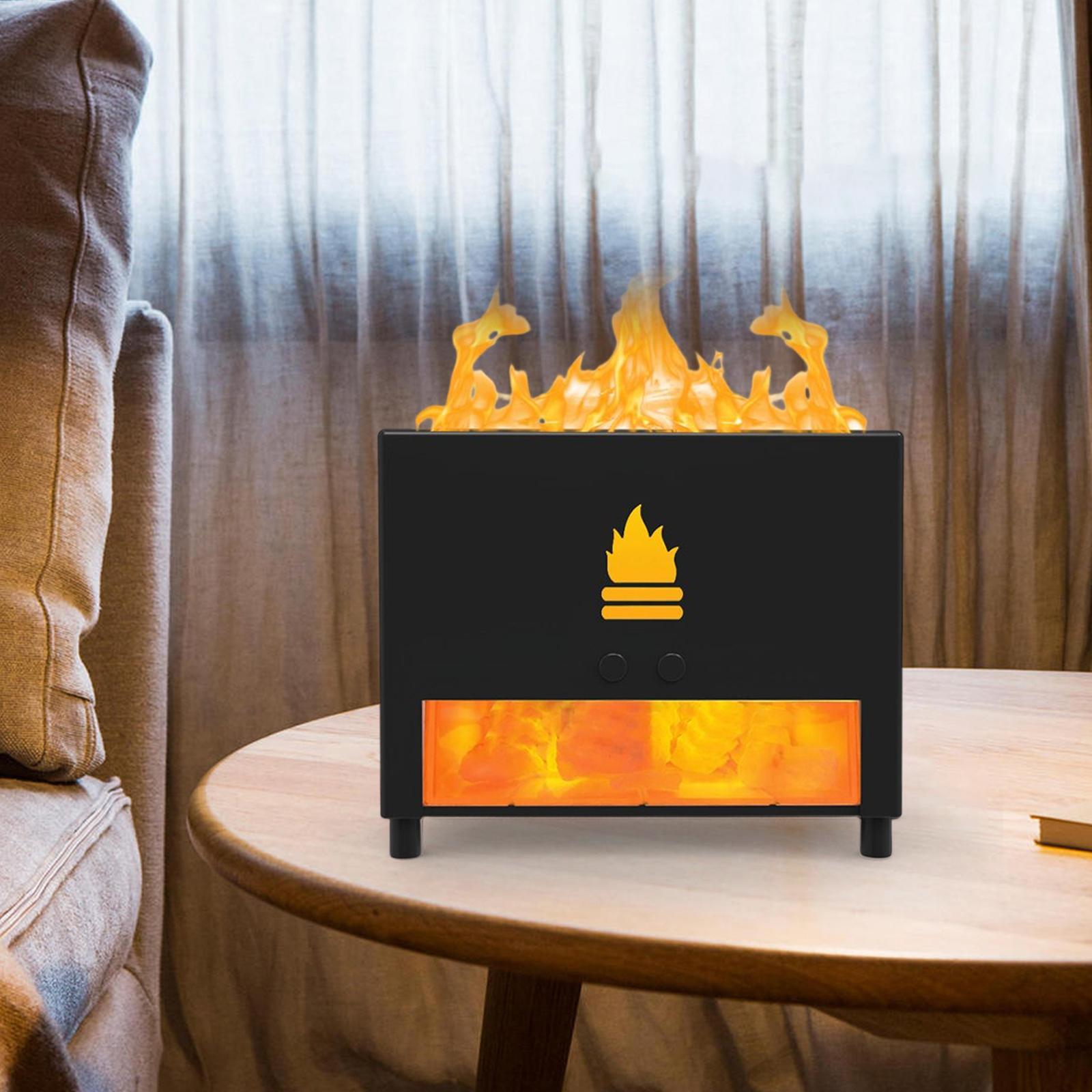 Air Humidifier, Realistic Flame  Maker Essential Oil Dorm Auto Shut Off for Bedroom