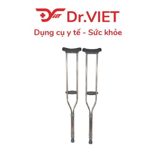 Nạng inox cán đen DCG-02 (Cặp)