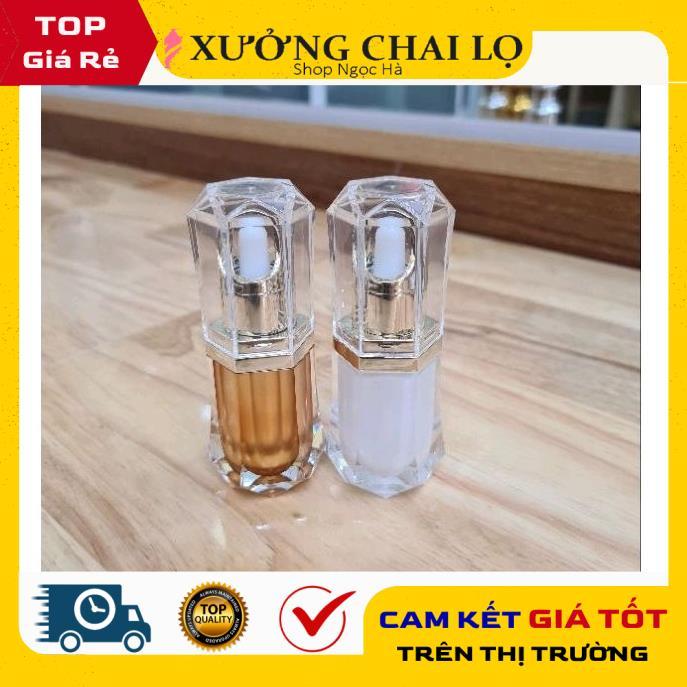 Lọ Đựng Tinh Dầu 10ml Quai Xách Thân Cạnh, Chiết Serum, Tinh Chất