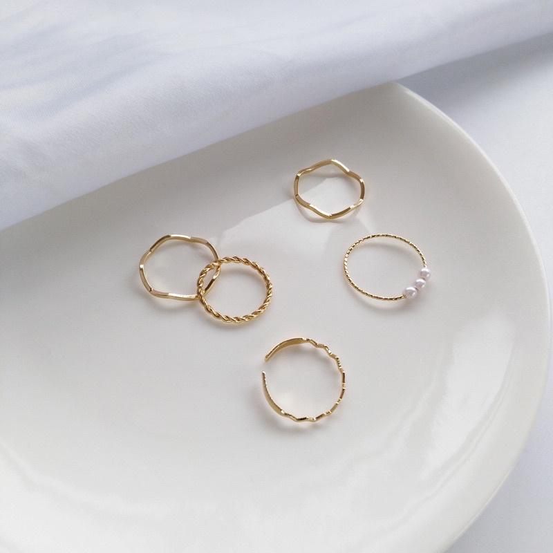 Set 5 nhẫn thời trang hè 2021 xinh xắn
