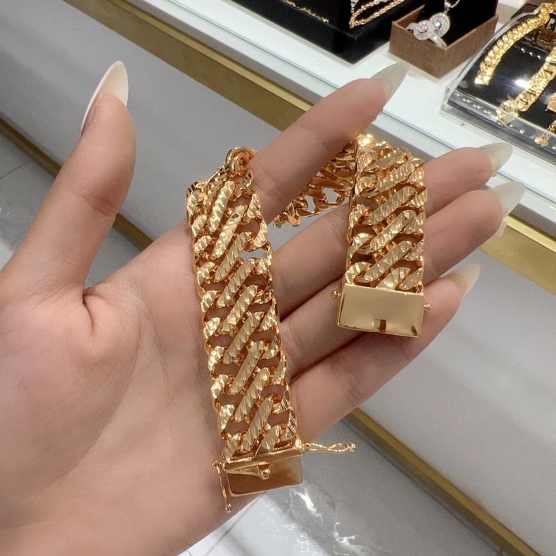 Lắc tay chạm vảy mạ vàng 18k đủ size Kami