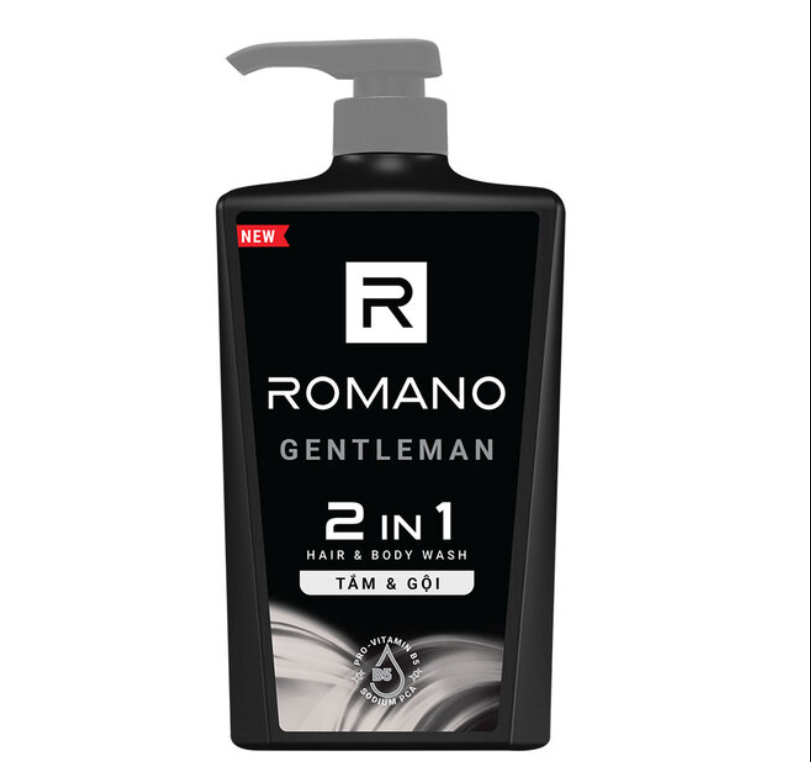 Tắm Gội 2 Trong 1 Romano Hương Nước Hoa Gentleman 650g 2in1 Hair &amp; Body Wash