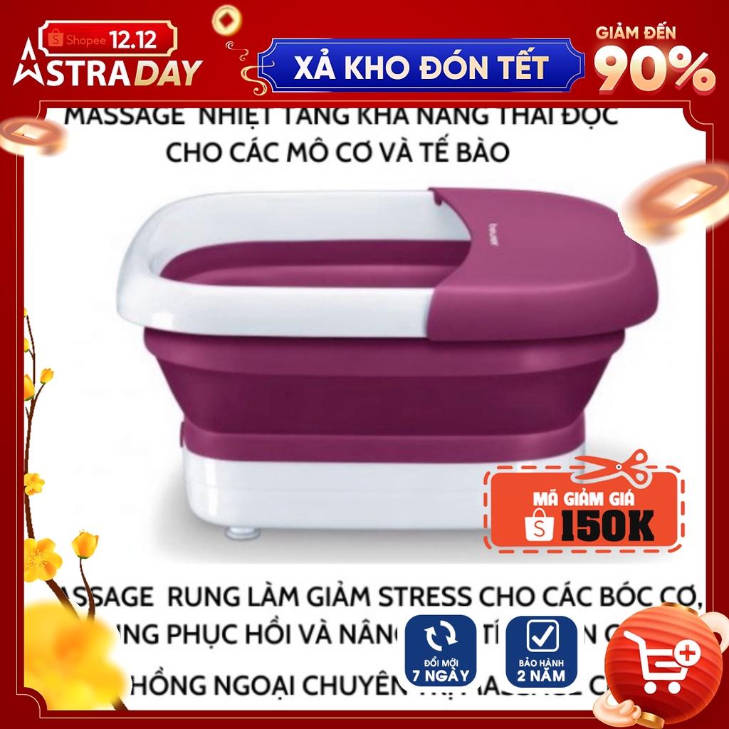 Bồn ngâm chân hồng ngoại Beurer FB30, chậu massage chân rung, sủi giữ ấm nước, có thể thu gấp gọn chậu