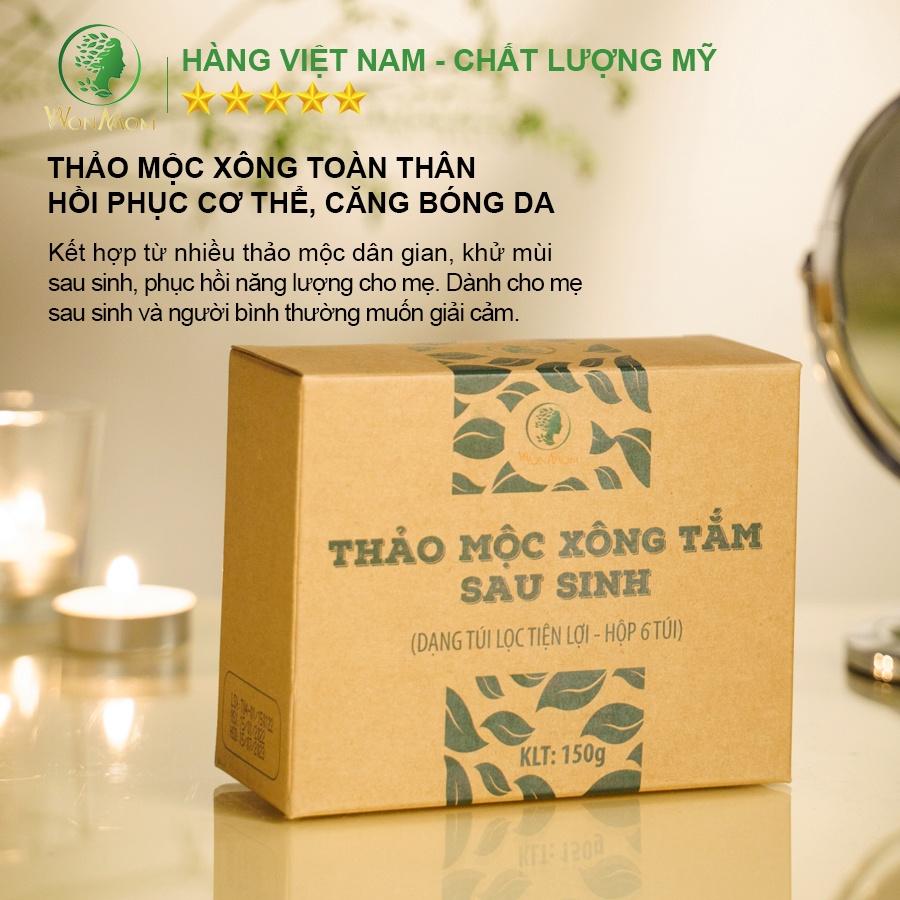 Bộ ở cữ siêu tiết kiệm Wonmom loại 2 ( Dưỡng da mặt - body - giảm eo - xông hơi - lợi sữa )