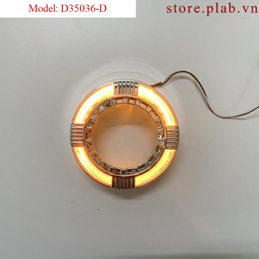 Đèn mắt thiên thần 4 đoạn LED kết hợp cùng chụp xi gắn đèn LED bi cầu 3 inch D35036-D