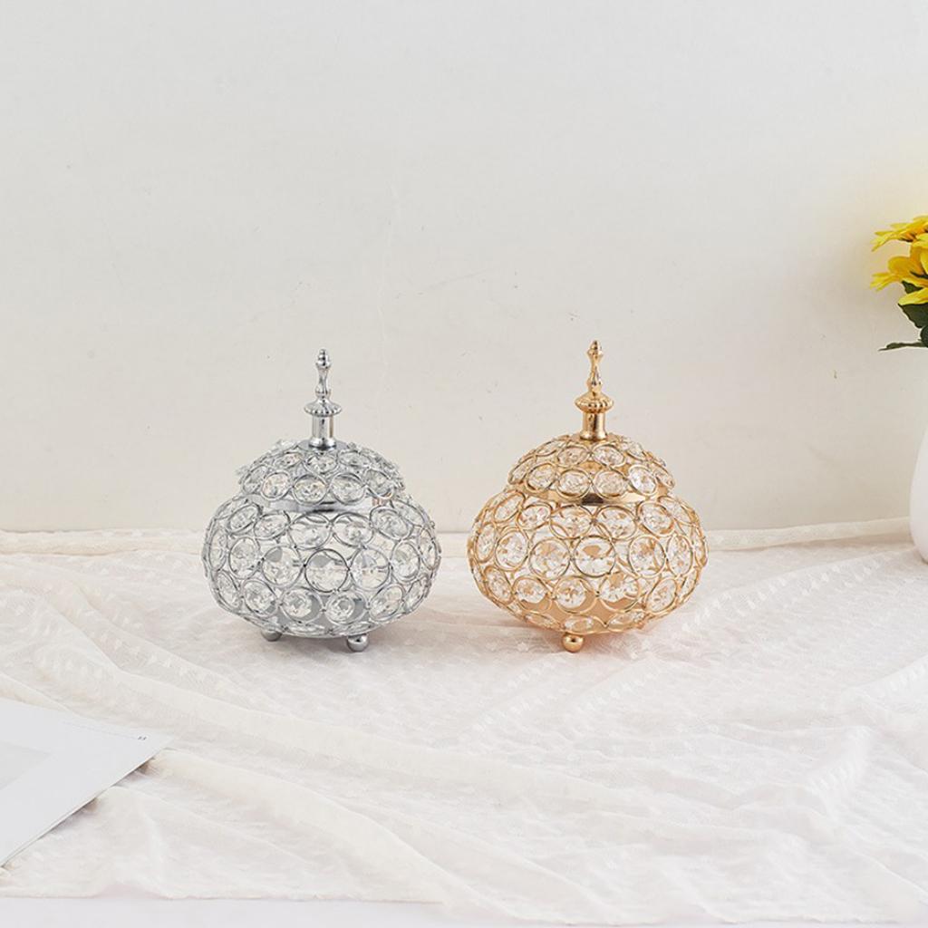 2 Pieces Crystal Crystal Tealight Candle Holder