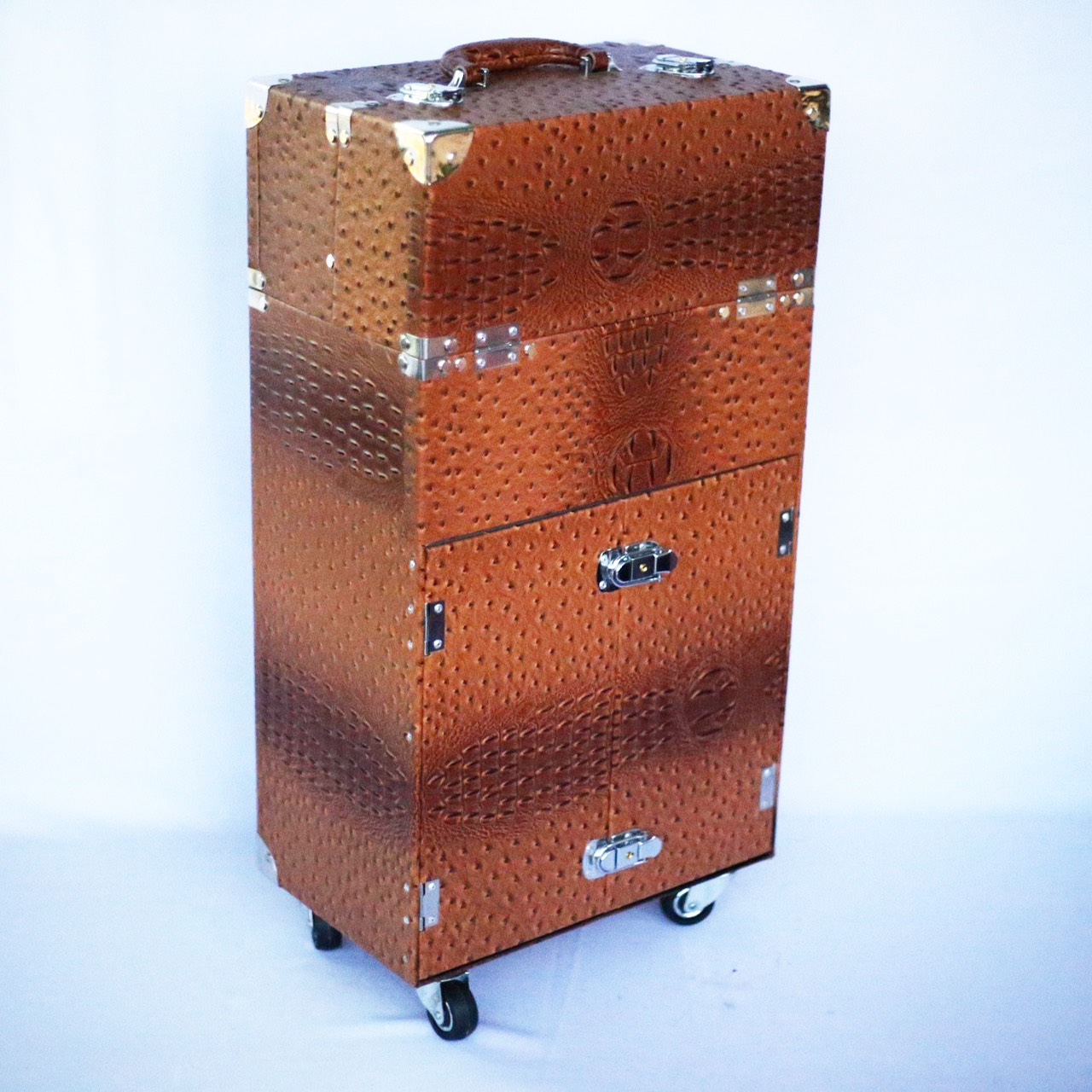 Cốp vali kéo nhiều ngăn đựng dụng cụ trang điểm, make up, phun xăm, nối mi, mỹ phẩm size 36x22x64 cm