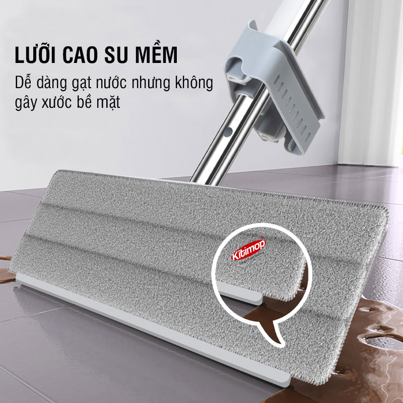 Cây lau nhà tự vắt phun sương xoay 360 độ chính hãng cao cấp - Kitimop Spray Plus