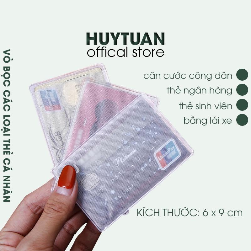 BỘ 8 vỏ bọc thẻ căn cước bằng lái thẻ tín dụng trong suốt
