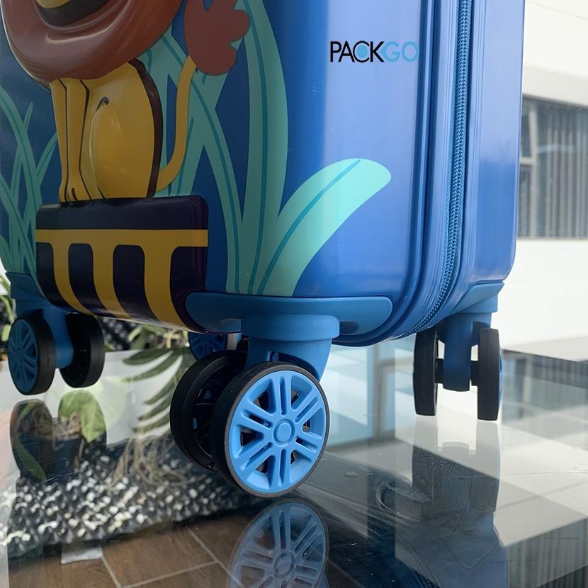 Vali kéo du lịch trẻ em BeddyBear - Va li xách tay 17 inch - họa tiết dập nổi hình thú xinh xắn cho bé trai, bé gái - Bánh xe xoay 360 - cần kéo nhôm cao cấp - Bảo hành chính hãng 2 năm