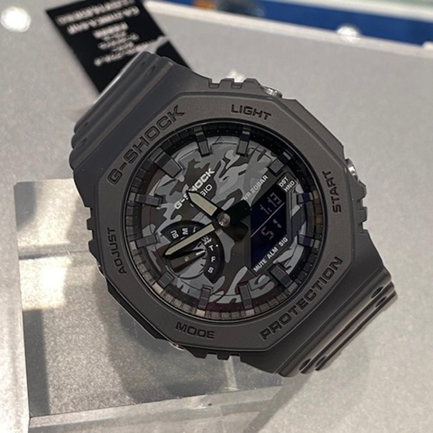 Đồng Hồ Nam Dây Nhựa Casio G-Shock GA-2100CA-8ADR Chính Hãng - GA-2100CA-8A Carbon Core