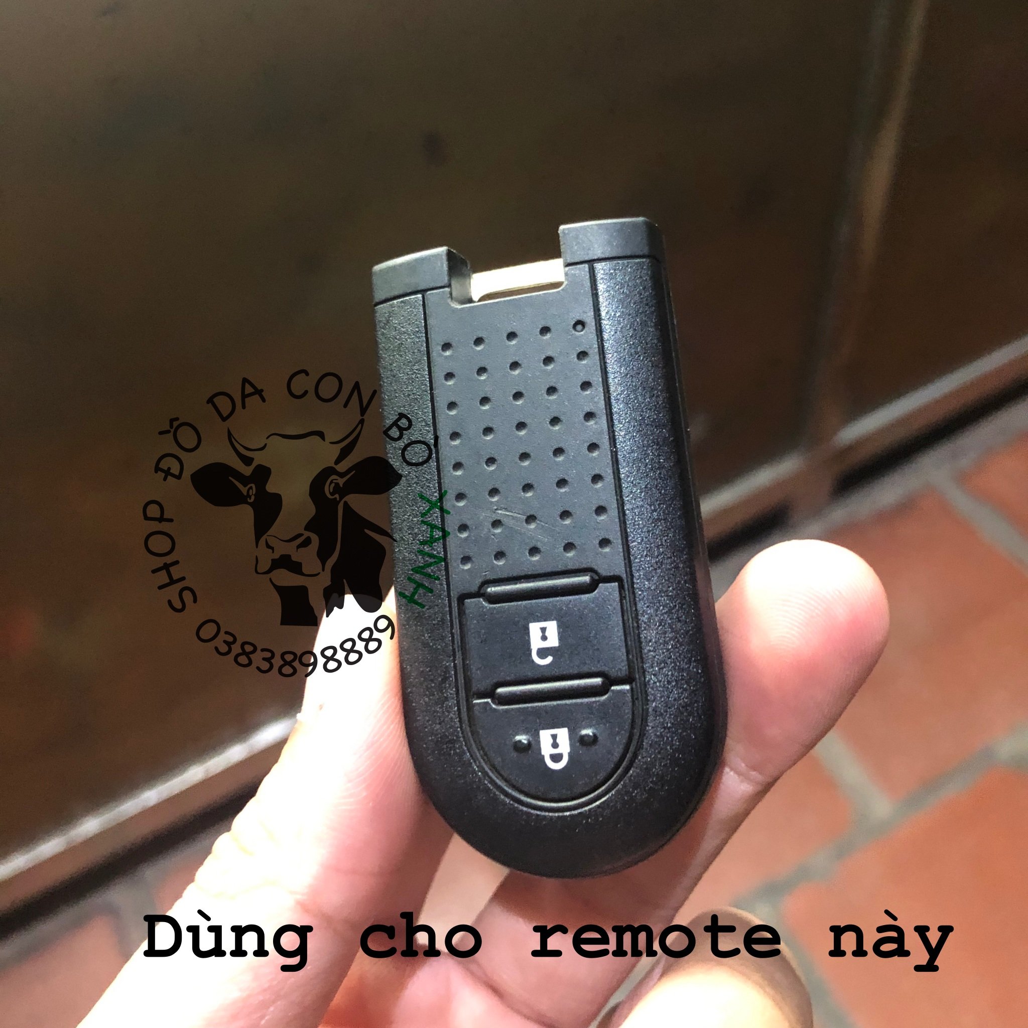Bao da dành cho chìa khoá Toyota Rush, Wigo smartkey handmade da thật 005