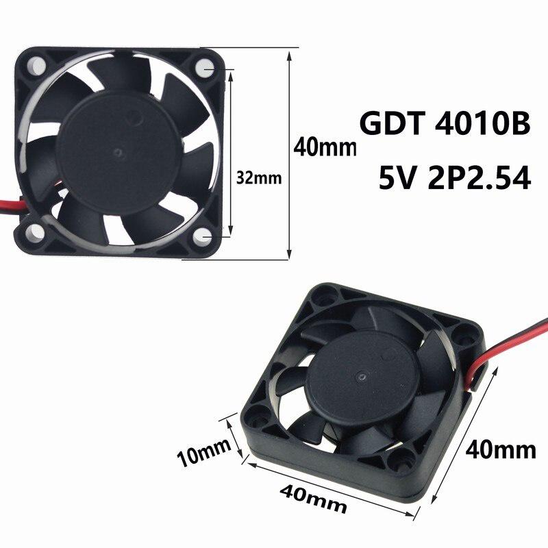 Set 2 Quạt Tản Nhiệt 4010 Dc 40x40 X 10mm 4cm 5v 0.1a 7 Lưỡi 40mm X 10mm Cho Máy In 3d