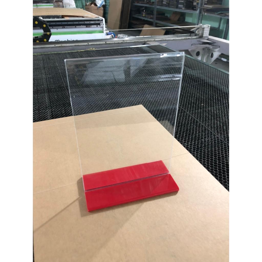 Bảng mica đặt bàn QR, bảng menu QR, Đế lùa mã QR, dày chắc