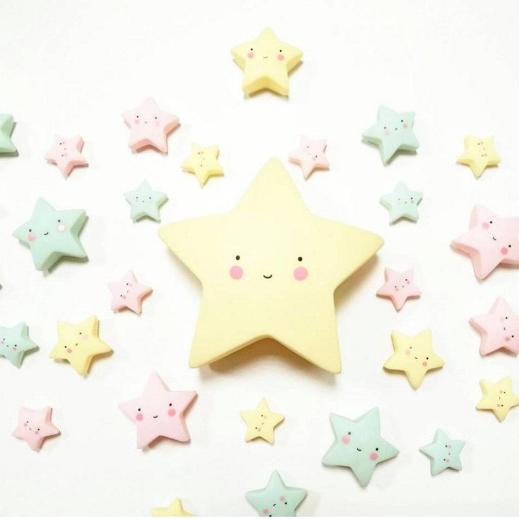 Star Shape Kids Bedroom Night Light Bedside Table Lamp Battery Operated Lamp
