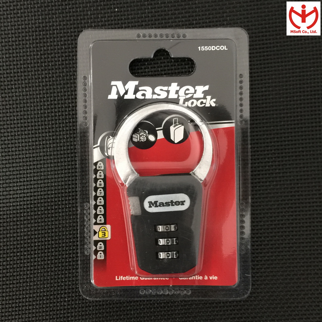 Khóa số Master Lock 1550 DCOL nhiều màu - khóa vali hành lý