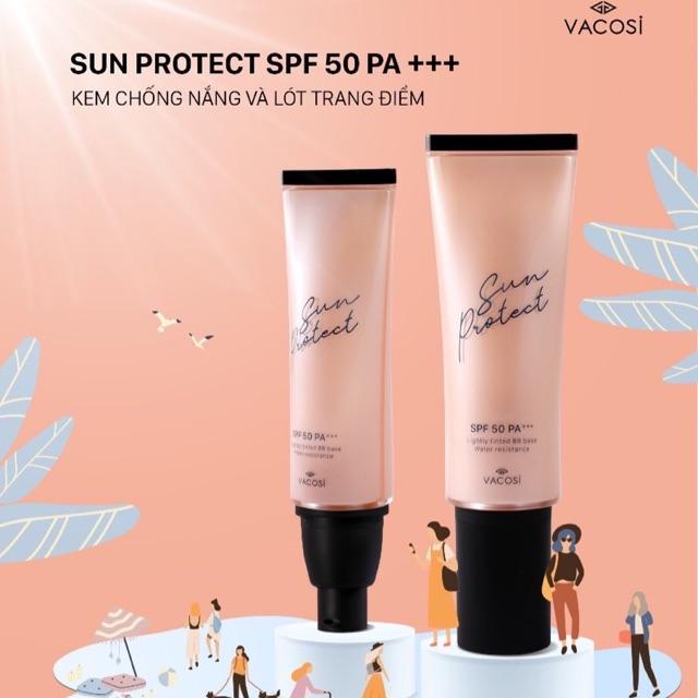 Kem Chống Nắng và Lót Trang Điểm Vacosi BB BASE SUN PROTECT SPF50/PA+++