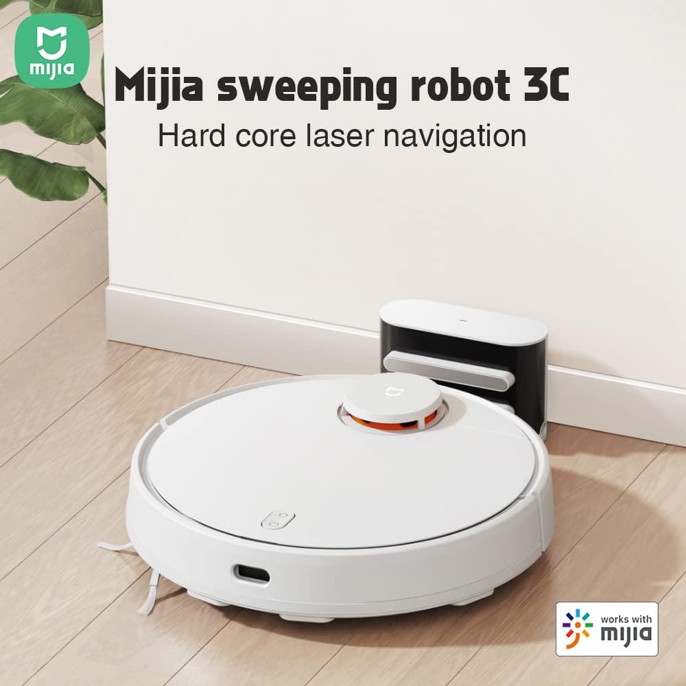 Robot Hút Bụi Lau Nhà Xiaomi Mijia Omni Global Tự Động Đổ Rác Tự Giặt Sấy Giẻ Khí Nóng Camera Ai Trí Tuệ Nhân Tạo Diện Tích 200 m2 - Hàng Nhập Khẩu