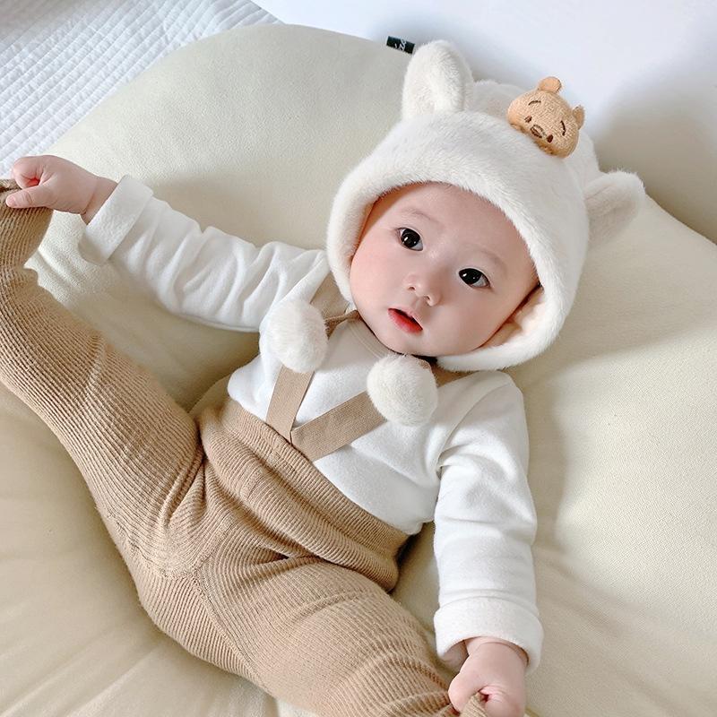 Mũ  lông - mũ len mùa đông hình gấu Pooh xinh xắn cho bé