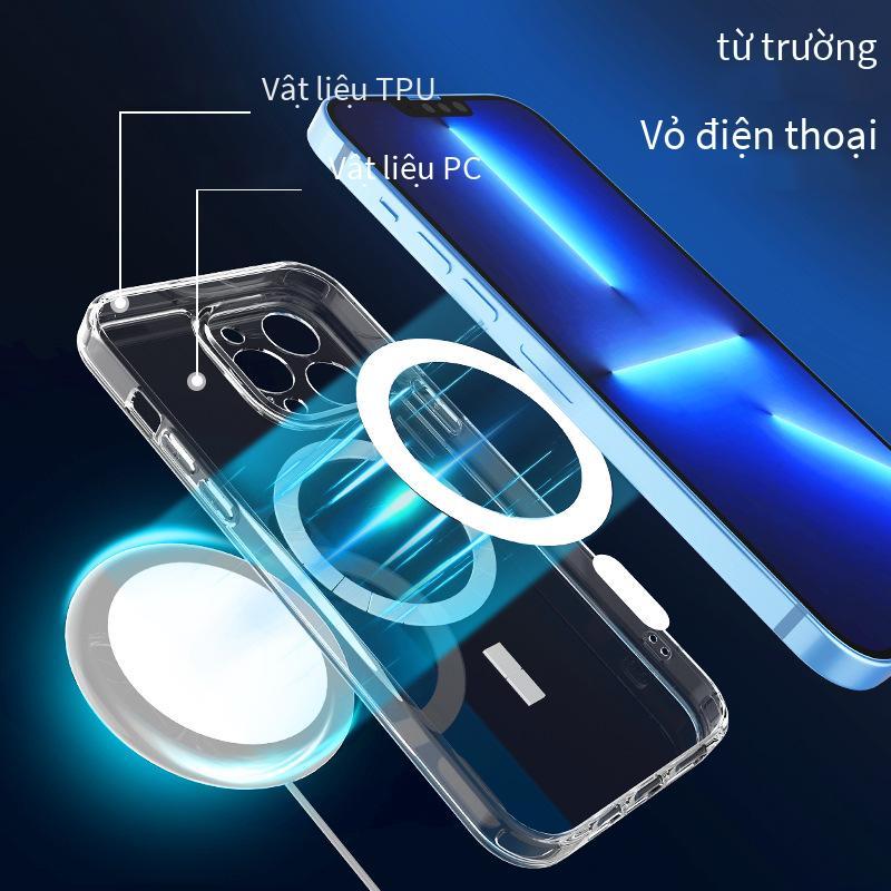 Lực hút từ tính MagSafe thuận lợi nhất phù hợp với vỏ điện thoại di động hút từ tính iphone13 có các lỗ nhỏ bao gồm tất cả vỏ điện thoại di động trong suốt apple 14pro