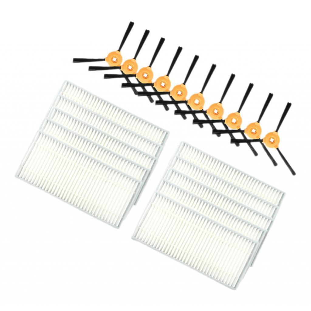 3 Arm Side Brush Hepa Filters Vacuum Cleaner Accessory Replacement Set