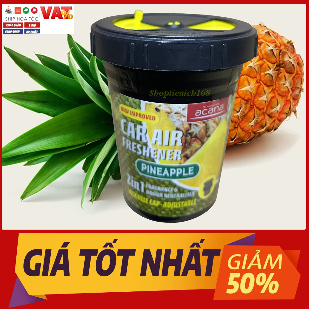 Sáp thơm ôtô Acana Chông say xe Hương Dứa Hương caffe