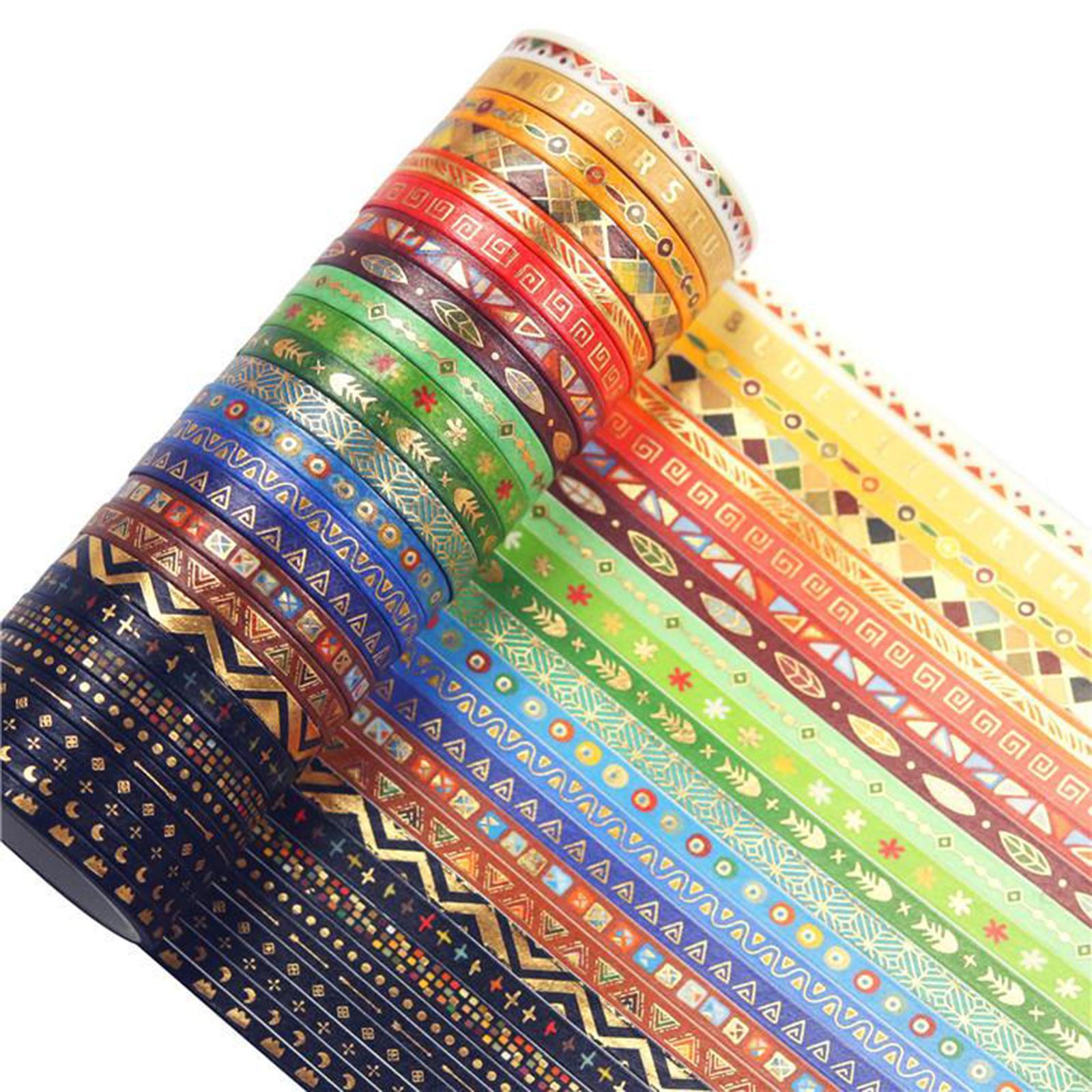 26pcs DIY Washi Paper Foil Decorative Sticky Sticker Paper Masking Adhesive Tape