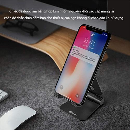 [HÀNG CHÍNH HÃNG] GIÁ ĐỠ TOMTOC (USA) ALUMIUM ĐA GÓC DÀNH CHO NINTENDO SWITCH/IPAD MINI/IPHONE/SMARTPHONE chắc chắn - Đen