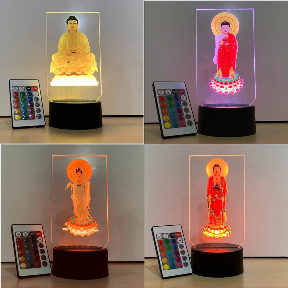 Đèn led 3d, Tranh đèn led, adida, tam thánh, quan âm, hình thờ phật giáo