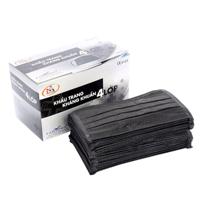 Bộ 2 Hộp 50 Cái Khẩu Trang Y Tế 4 Lớp Than Hoạt Tính Nam Anh