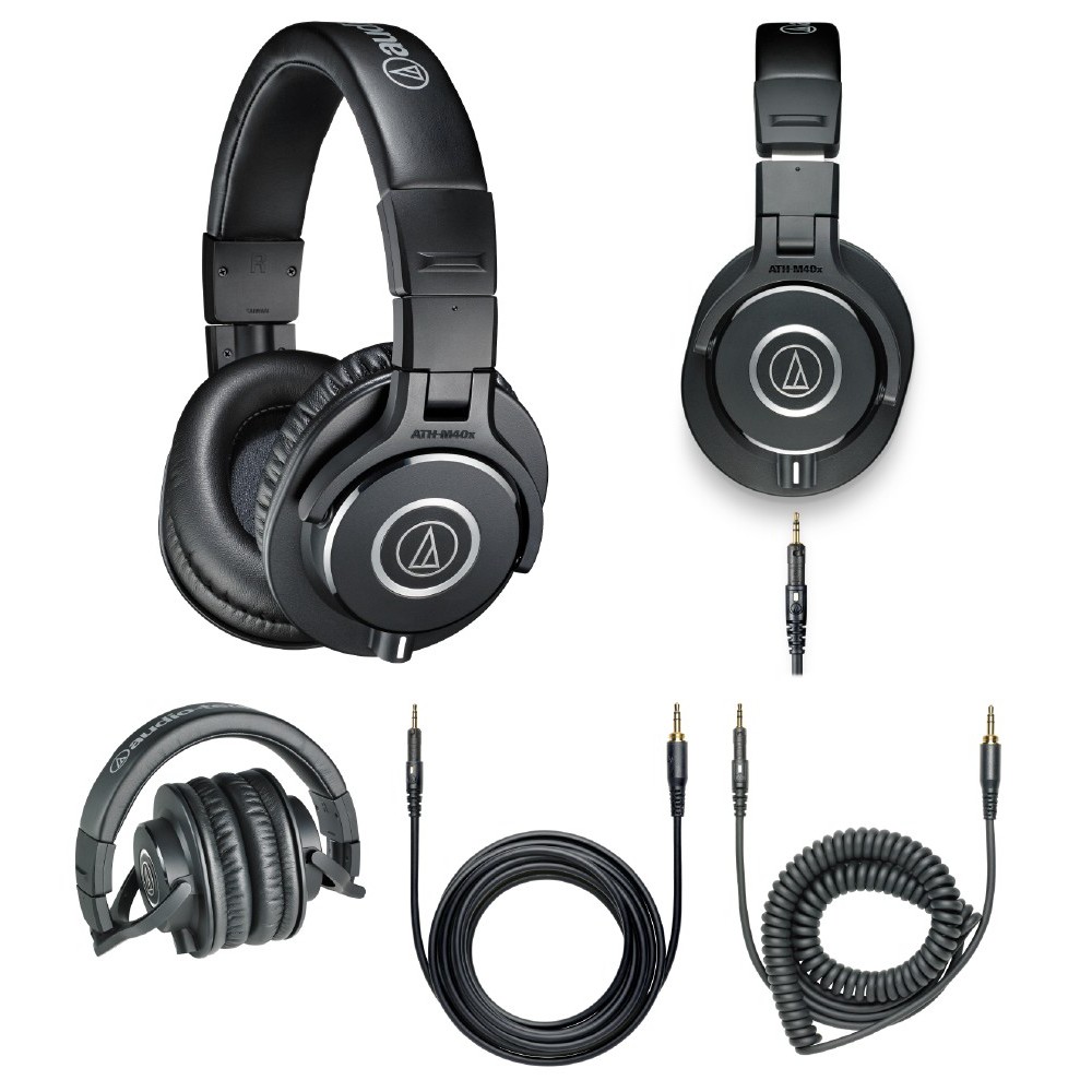 Tai nghe kiểm âm Audio-Technica ATH M40x chuyên nghiệp dây rời tiện lợi -  Hàng chính hãng