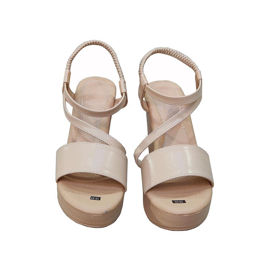 Giày Sandal Nữ Đế Xuồng HA NAM Da Bò Thật Thời Trang Cao Cấp 9cm DNU2155