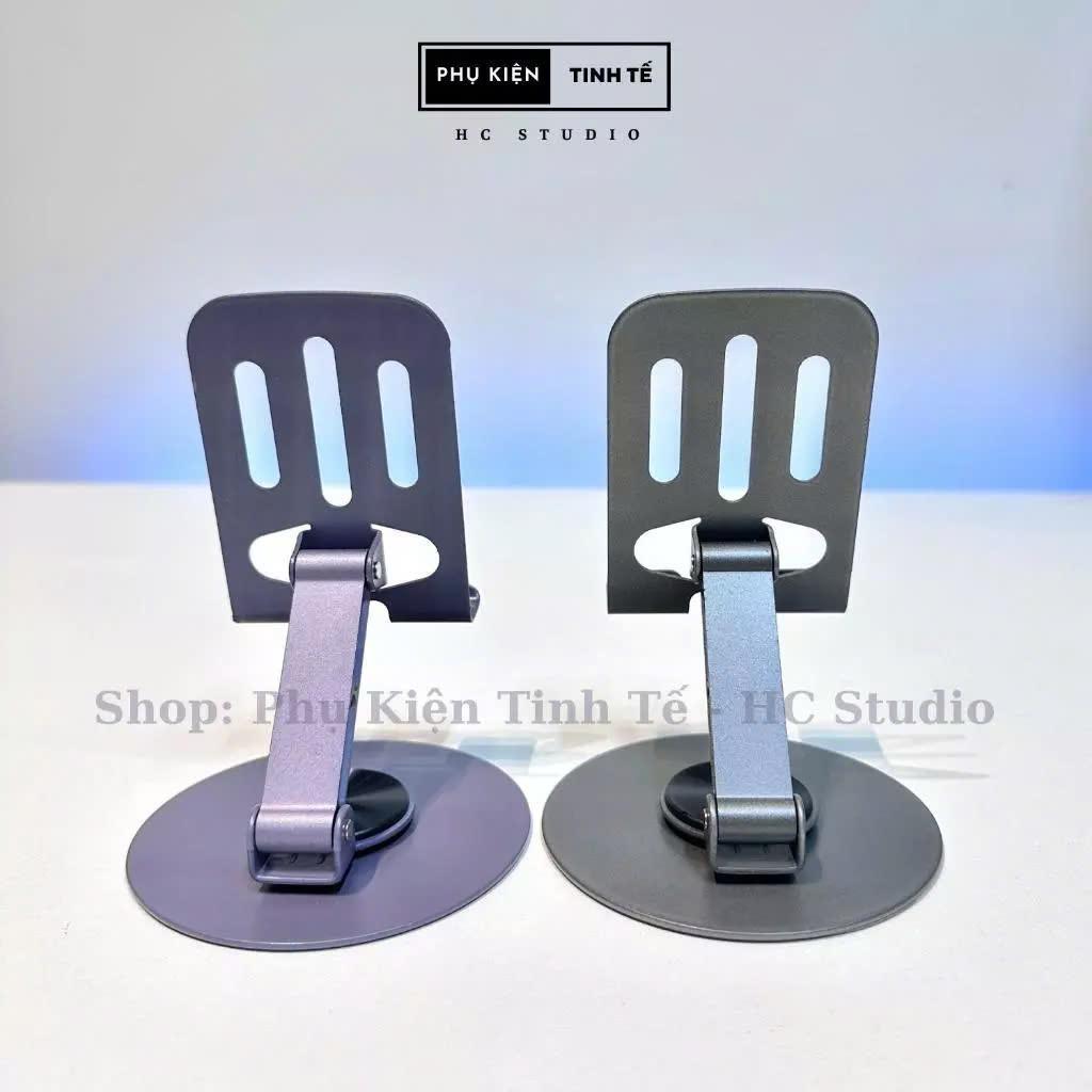 Giá đỡ điện thoại để bàn chân xoay 360 độ tiện lợi bằng hợp kim nhôm gấp gọn Phụ Kiện Phone