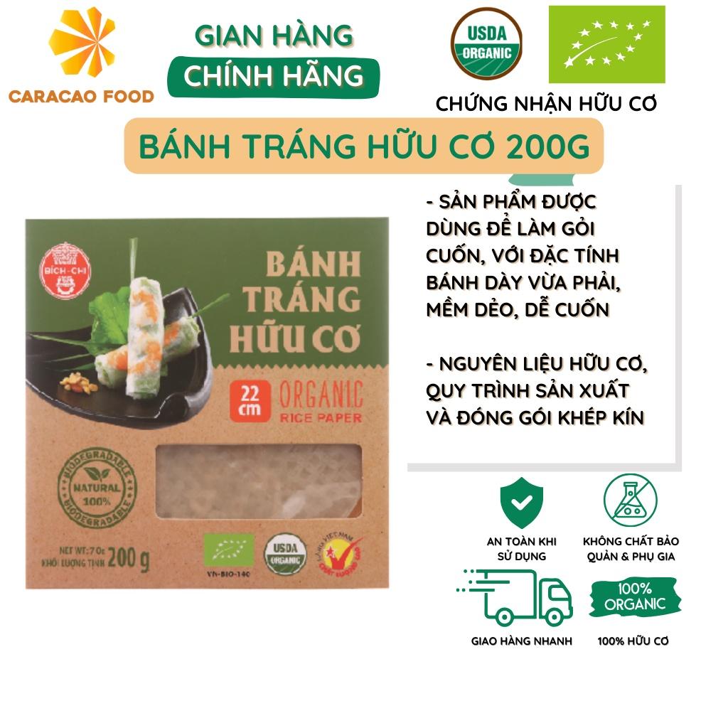 Bánh tráng hữu cơ 200g, bánh tráng Bích Chi hữu cơ