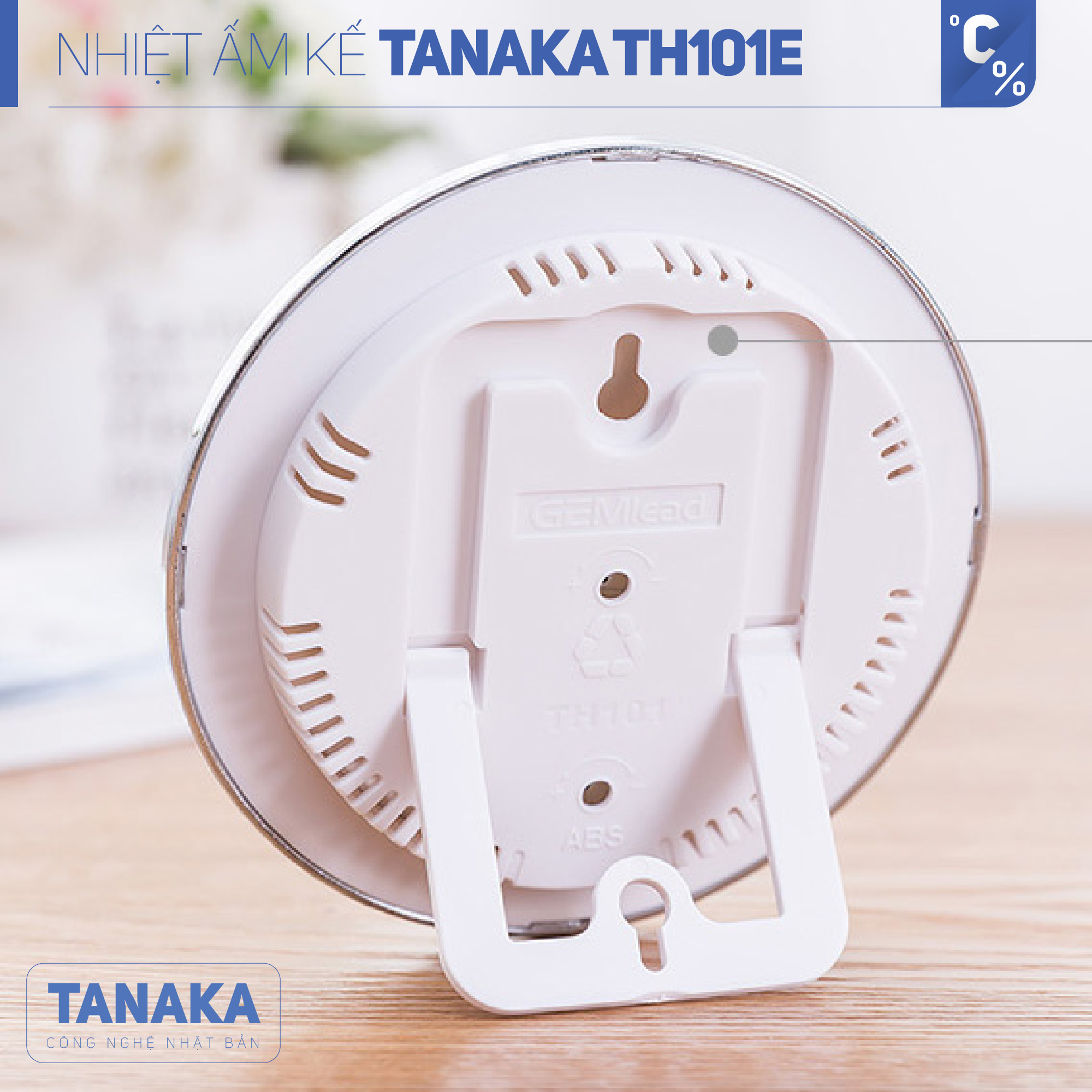 Nhiệt ẩm kế cơ học TANAKA TH101E Chính hãng nhật,nhiệt ẩm kế cơ theo công nghệ nhật bản,đồng hồ đo ẩm kế chính xác,nhiệt ẩm kế phòng,nhiệt ẩm kế sử dụng cho trẻ sơ sinh,nhiệt ẩm kế treo tường