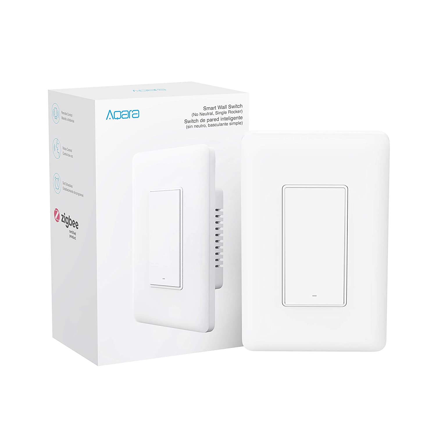 Công tắc chữ nhật gắn tường thông minh Aqara Smart Wall Switch chuẩn Mỹ - Không Dây Nguội