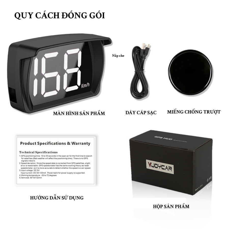 Thiết bị hiển thị thông tin trên kính lái HUD M8 - Màn hình hắt kính hiển thị tốc độ ô tô xe hơi cắm cổng OBD2
