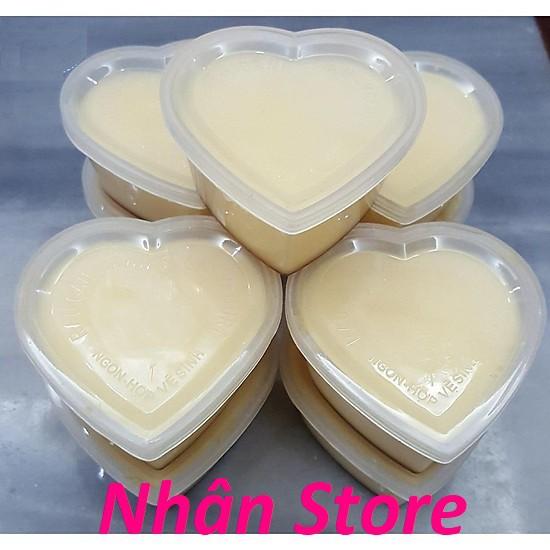 10 khuôn flan tim, hộp flan tim kèm nắp hiệu Vĩnh Trường