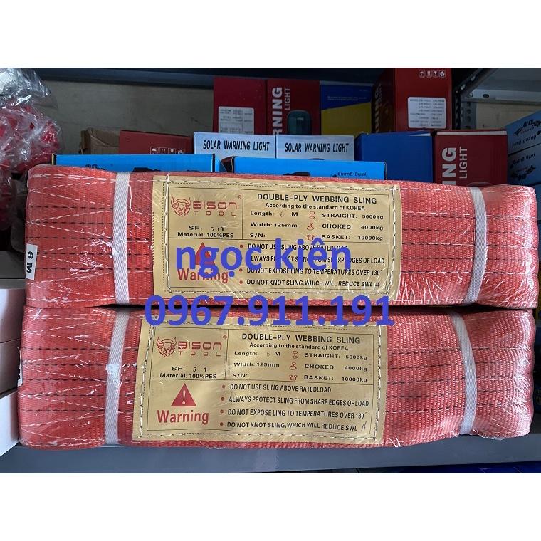 Dây cáp vải cẩu hàng 2 tấn 8 mét,cáp cẩu hàng 2 tấn,Dây cáp vải cẩu hàng 2 Tấn - bản 50mm - Hệ số 5:1