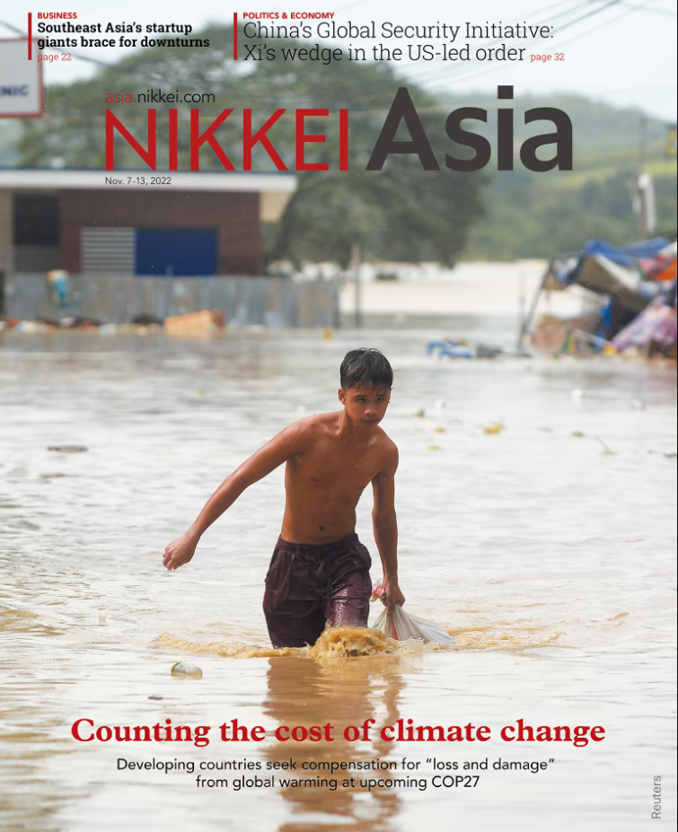 Nikkei Asia - 2022: COUNTING THE COST OF CLIMATE CHANGE - 44.22 tạp chí kinh tế nước ngoài, nhập khẩu từ Singapore