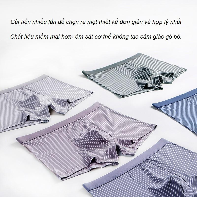 Sịp Đùi- Quần Lót Nam Boxer Sọc Ngang Cotton Siêu Mềm Form To Thoáng Khí K458