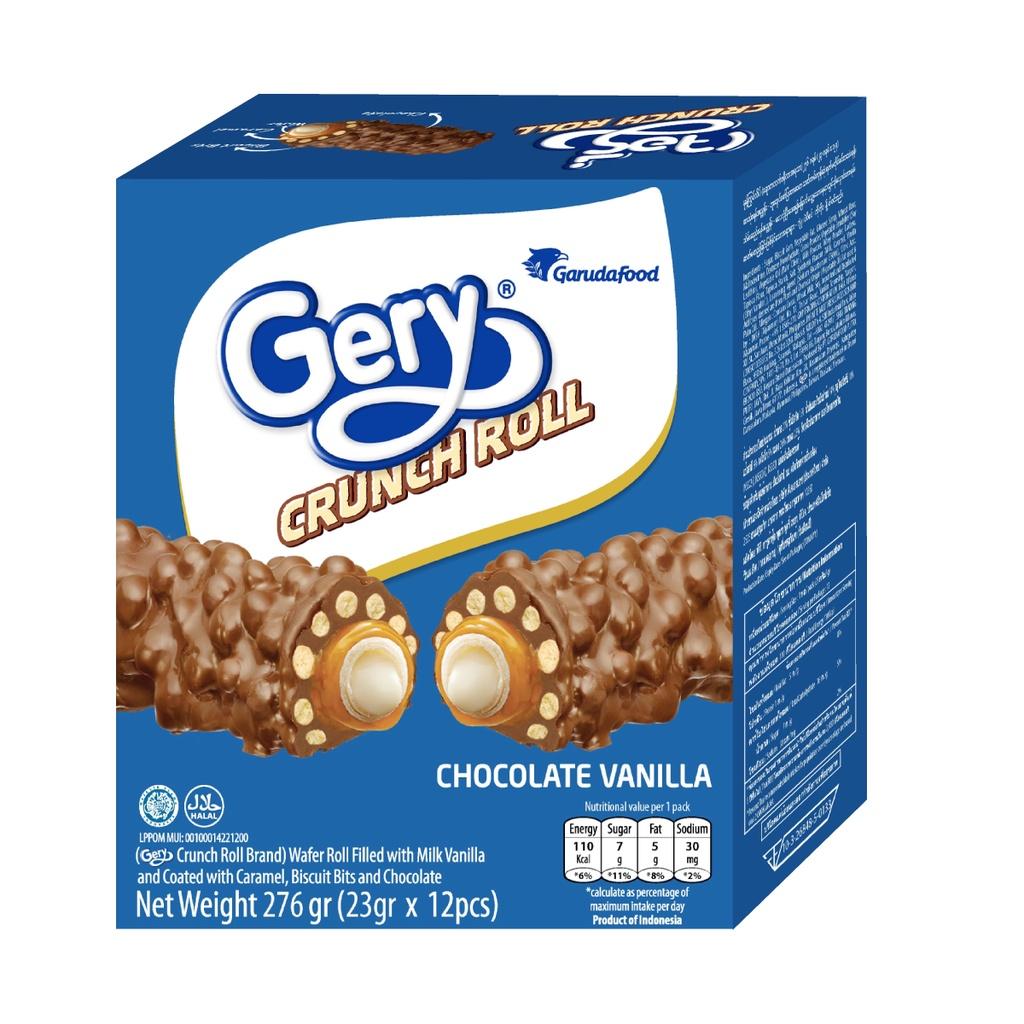 Bánh Cuộn Phủ Socola & Vani Gery Crunch roll Chocolate Vanilla 276g