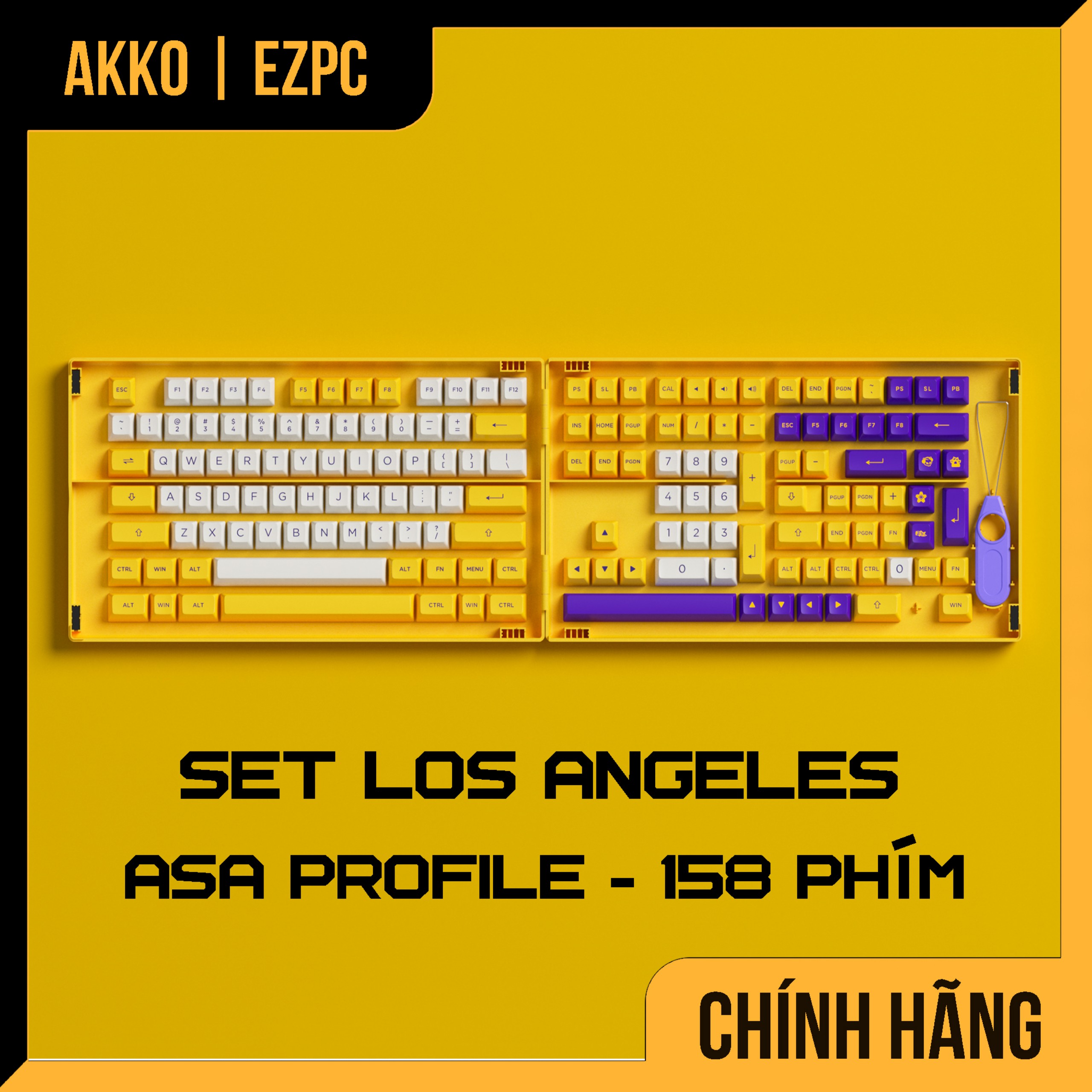 Keycap Cho Bàn Phím Cơ AKKO Hàng Chính Hãng Los Angeles ASA Profile | EZPC