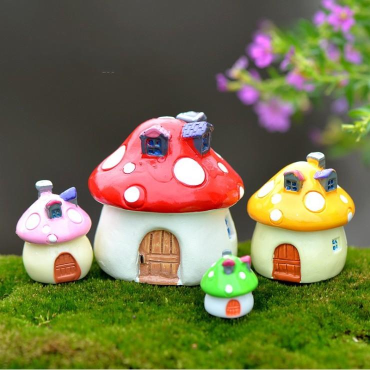 KHO-HN * Mô hình ngôi nhà nấm truyện thần tiên dùng trang trí tiểu cảnh, terrarium, DIY