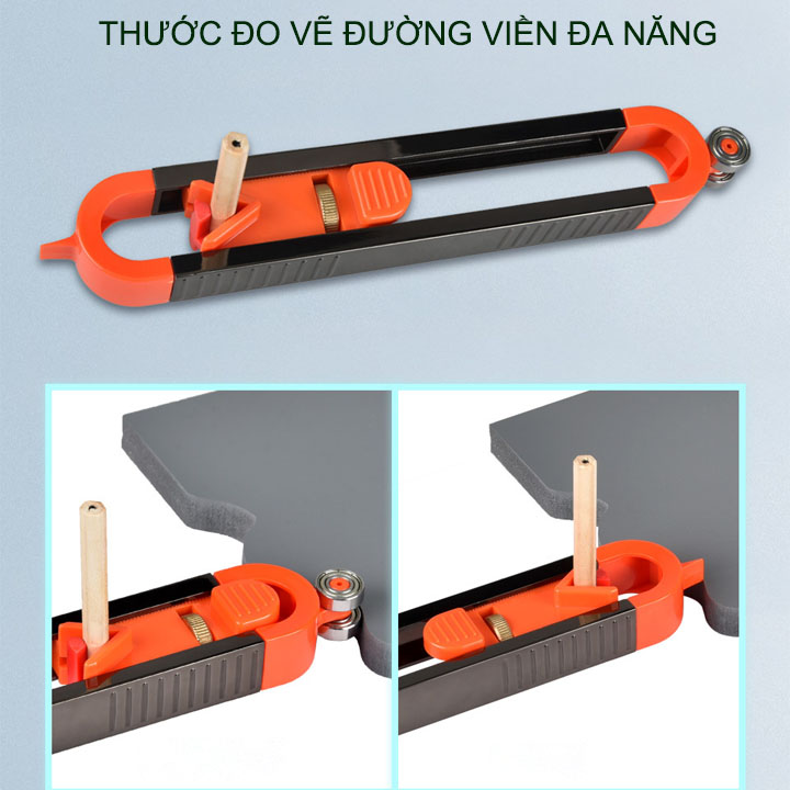 Thước vẽ sao chép hình góc cạnh thông minh thế hệ mới, dùng lấy nét cắt gạch ốp lát tiện dụng (màu ngẫu nhiên)