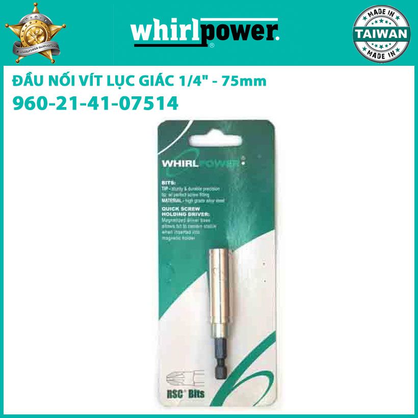 Hình ảnh ĐẦU NỐI VÍT LỤC GIÁC 1/4" WHIRLPOWER