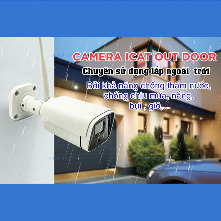 Camera wifi ngoài trời Hunonic ICat Outdoor - Hàng chính hãng